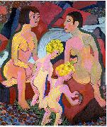 Ernst Ludwig Kirchner Bathing women and children France oil painting artist